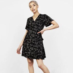 Poisonous Plants Wrap Mini Dress